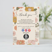 レトロGroovy 70をテーマにしたビジネス サンキューカード (スタンド正面)