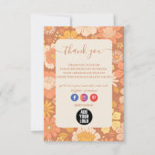 レトロGroovy 70をテーマにしたビジネス サンキューカード (正面)