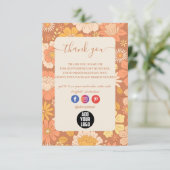 レトロGroovy 70をテーマにしたビジネス サンキューカード (スタンド正面)