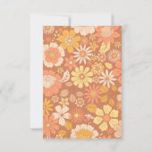 レトロGroovy 70をテーマにしたビジネス サンキューカード (裏面)