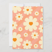 レトロGroovy 70をテーマにしたブライダル招待状 招待状 (裏面)