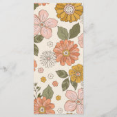 レトロGroovy 70をテーマにしたブライダル メニュー (裏面)