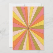 レトロGroovy 70をテーマにしたミュートされたトーン婚約 招待状 (裏面)