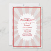 レトロGroovy 70をテーマにしたミュートされたトーン結婚のInvi 招待状 (正面)