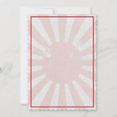 レトロGroovy 70をテーマにしたミュートされたトーン結婚のInvite 招待状 (裏面)