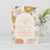 レトロGroovy 70をテーマにした卒業 招待状 (スタンド正面)