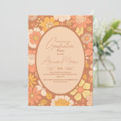 レトロGroovy 70をテーマにした卒業 招待状 (スタンド正面)