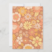 レトロGroovy 70をテーマにした卒業 招待状 (裏面)