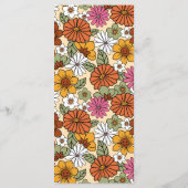 レトロGroovy 70年代デイジーフローラヒッピー結婚ズ メニュー (裏面)