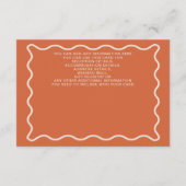 レトロGroovy 70sかわいいアイボリーオレンジディスコ結婚ズ エンクロージャーカード (裏面)