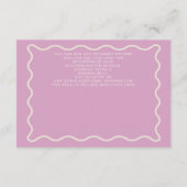 レトロGroovy 70sかわいいアイボリーピンク結婚ディスコ エンクロージャーカード (裏面)