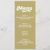 レトロGroovy 70sグリーンピンク結婚ズ メニュー (正面)