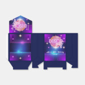 レトロGroovy 70sディスコボール誕生日パーティー フェイバーボックス (折り畳みなし)