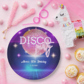 レトロGroovy 70sディスコボール誕生日パーティー ペーパープレート (パーティー)