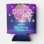 レトロGroovy 70sディスコボール誕生日パーティー 缶クーラー (裏面)
