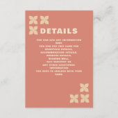 レトロGroovy 70sパターンテラコッタ結婚ズ エンクロージャーカード (正面)