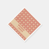 レトロGroovy 70sパターンボホテラコッタ結婚ズ スタンダードカクテルナプキン (角)