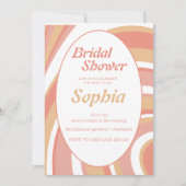 レトロGROOVY 70SヒッピーBRIDALシャワー招待 招待状 (正面)