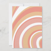 レトロGROOVY 70SヒッピーBRIDALシャワー招待 招待状 (裏面)