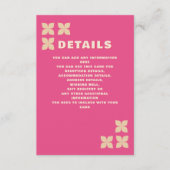 レトロGroovy 70sピンクベージュ結婚ズ エンクロージャーカード (正面)