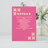 レトロGroovy 70sピンクベージュ結婚ズ エンクロージャーカード (スタンド正面)