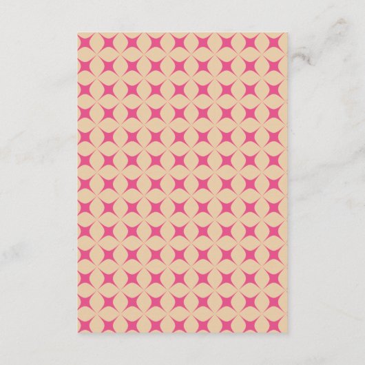 レトロGroovy 70sピンクベージュ結婚ズ エンクロージャーカード (裏面)