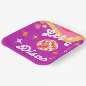 レトロGroovy 70sレッツディスコ誕生日パーティー ペーパープレート (傾斜あり)