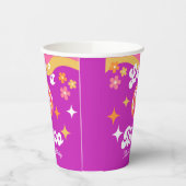 レトロGroovy 70sレッツディスコ誕生日パーティー 紙コップ (左)