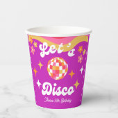レトロGroovy 70sレッツディスコ誕生日パーティー 紙コップ (正面)