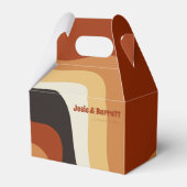 レトロGroovy 70s波形オレンジブラウンファンキー結婚ズ フェイバーボックス (正面サイド)