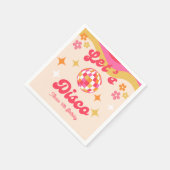 レトロGroovy 70s Let's Disco Any Age誕生日 スタンダードカクテルナプキン (角)