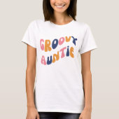 レトロGroovy Auntie 70sレトロAuntie Tシャツ (正面)