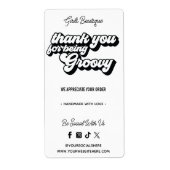 レトロGroovy Black & Whiteをご購入いただきありがとうございます ラベル (正面)