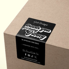 レトロGroovy Black & Whiteをご購入いただきありがとうございます ラベル