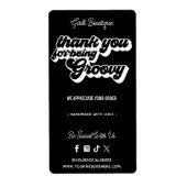 レトロGroovy Black & Whiteをご購入いただきありがとうございます ラベル (正面)