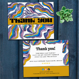 レトロGroovy Blue Purpleビジネスパッケージの挿入