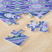 レトロGroovy Bohoヒッピートリップ（幻覚体験）のようなジュエルトンマンダラ ジグソーパズル (側面)