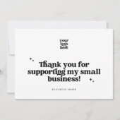 レトロGroovy BusinessありがとうQRコード サンキューカード (正面)