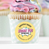 レトロGroovy Cartoon Thank You For Order ラウンドシール