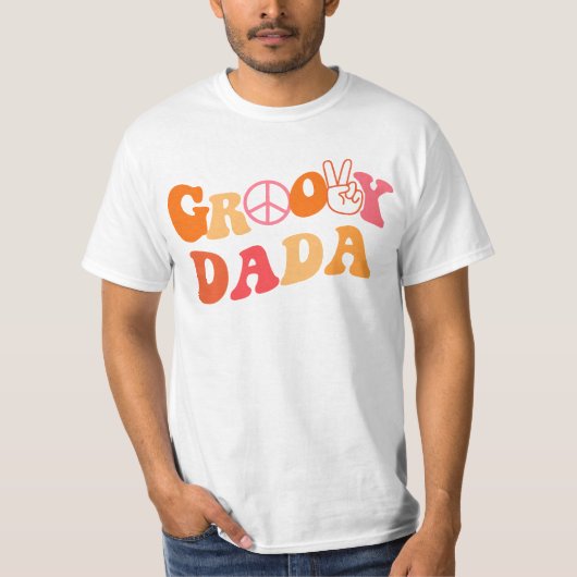 レトロgroovy dadaファースト誕生日マッチング tシャツ (正面)