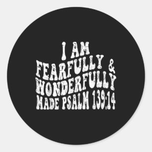 レトロGroovy Faith Psalm 1 14私は恐ろしくW ラウンドシール