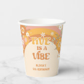 レトロgroovy fiveはvibe 5の誕生日である 紙コップ (正面)