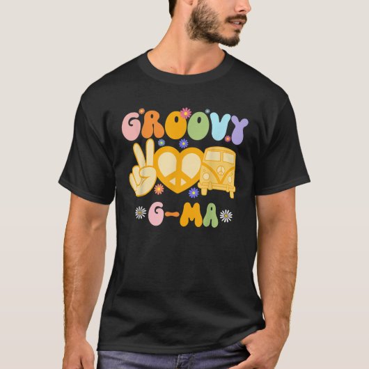 レトロGroovy G maおばあちゃんヒッパイファミリーマッチングM Tシャツ (正面)
