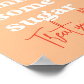 レトロGroovy Gimme砂糖結婚のサイン ポスター (角)