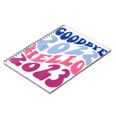 レトロGroovy Goodbye 2022 Hello 2023新年のEv ノートブック (左側)