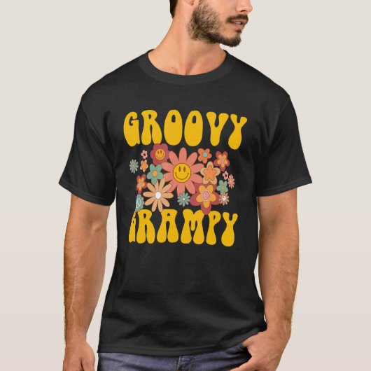 レトロGroovy Grampyマッチングファミリー1st誕生日P Tシャツ (正面)