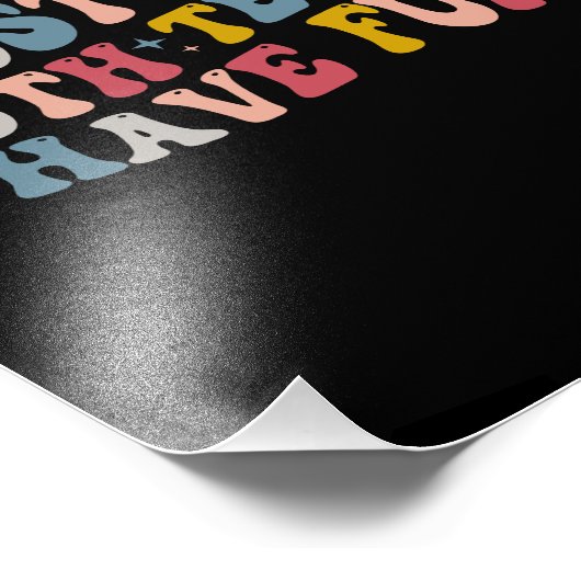 レトロGroovy Iちょうど両方のチームがおもしろいを持つことを願う フォトプリント (角)