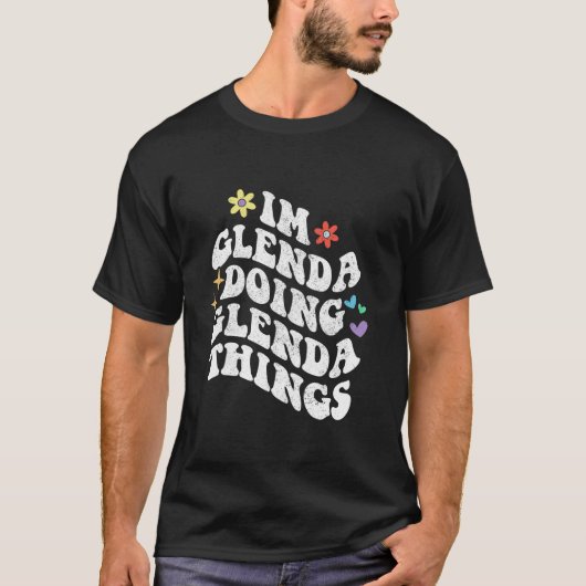 レトロGroovy Im Glenda Doing Glenda おもしろい Things M Tシャツ (正面)