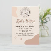 レトロGroovy Lets Disco 30th誕生日パーティー 招待状 (スタンド正面)