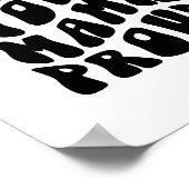 レトロGroovy Make Your Mama 誇りを持った Wall Art ポスター (角)